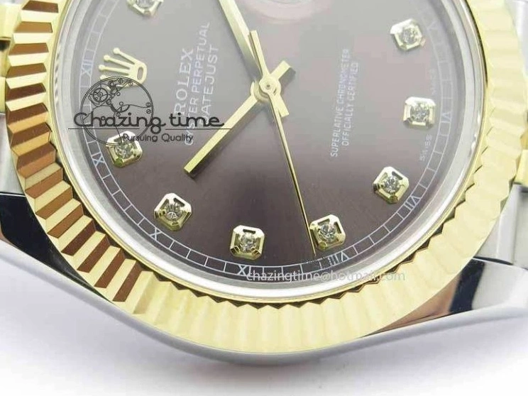 Dial Bracelet Maker II Jubilee SS 41mm Best Edition Diam YG A2813 Gray On BP DateJust 0224